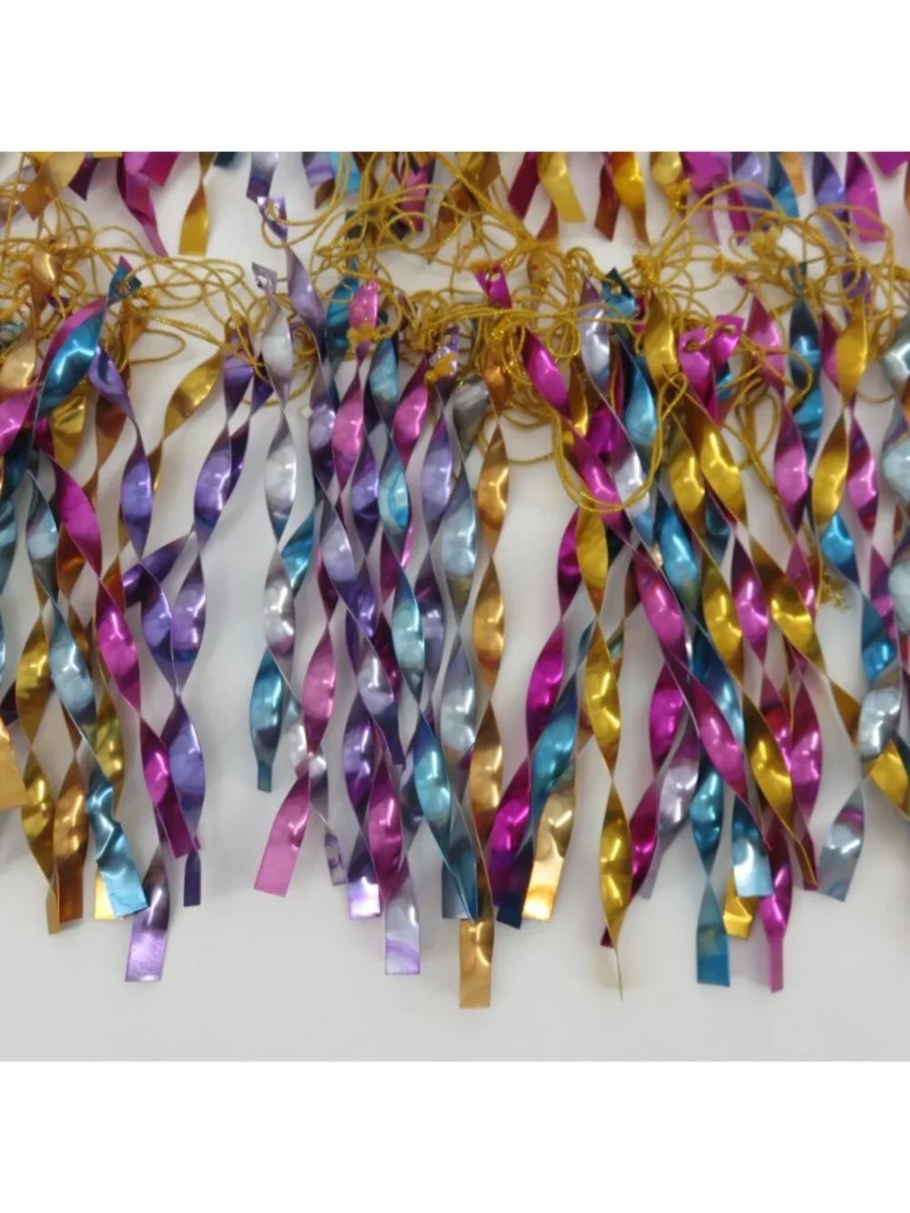 VTG Lot of Aluminum Twist Icicle Christmas Ornaments Yellow Blue Pink Purple